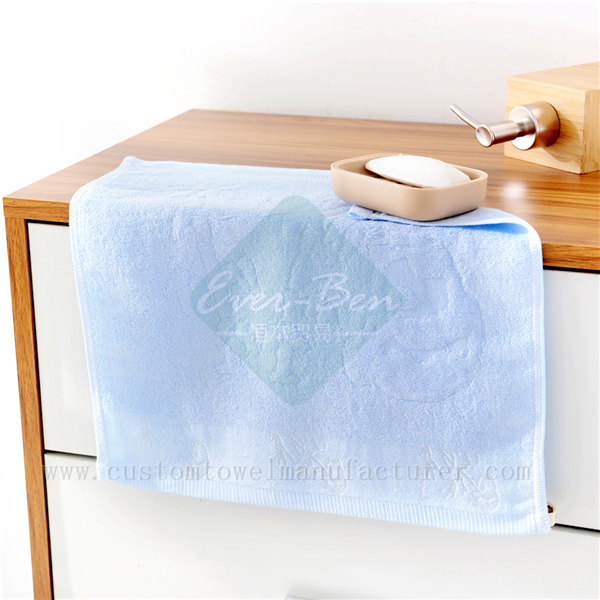 China EverBen custom green towels Manufacturer ISO Audit Bamboo Blue Towels Factory